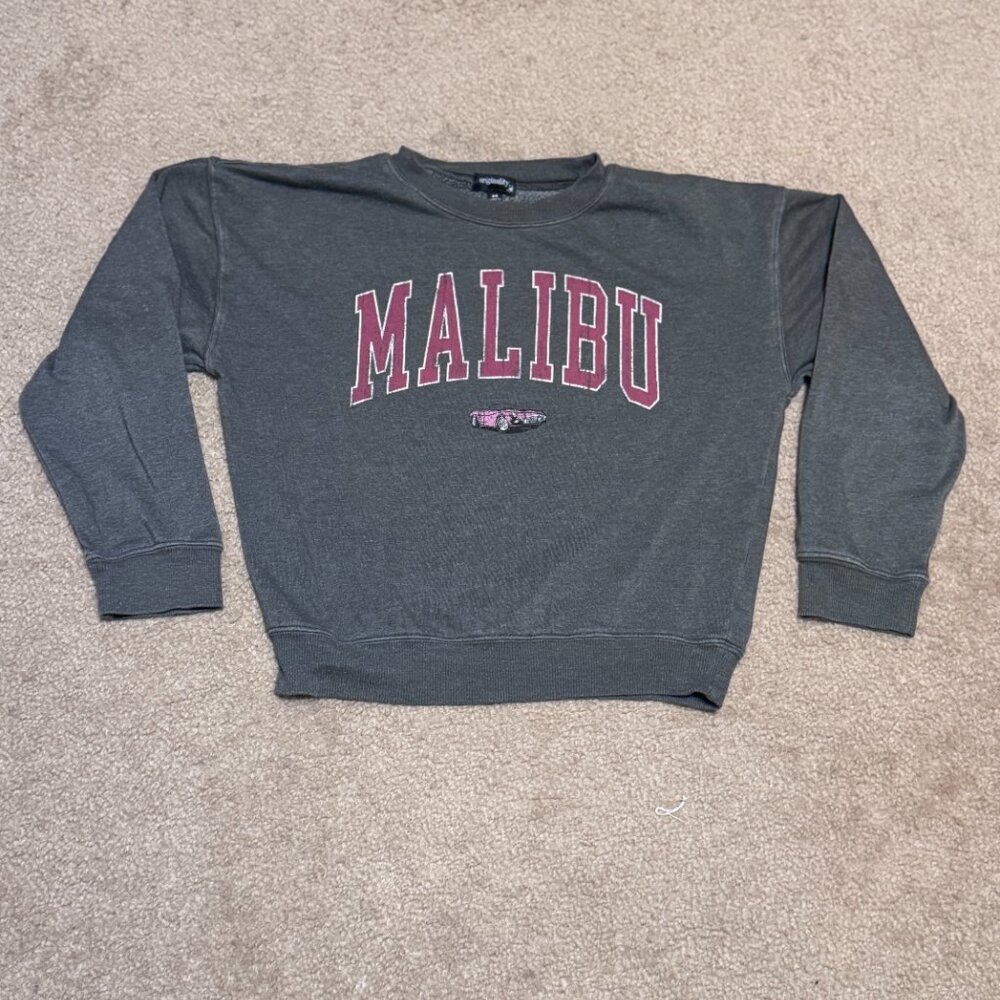 Cropped Sweatshirt-Grey-M-Malibu
